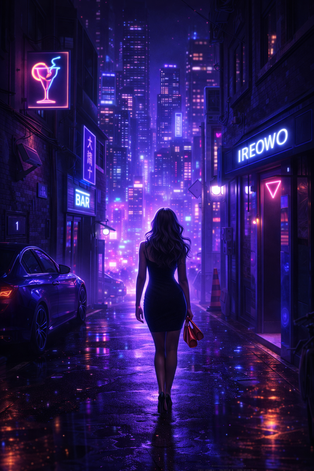 usuario de sitio de citas caminando por ciudad nocturna representando el riesgo en high risk payment processing
