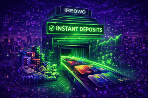 iGaming payment gateway processing instant casino deposits with secure high-risk merchant payment system.