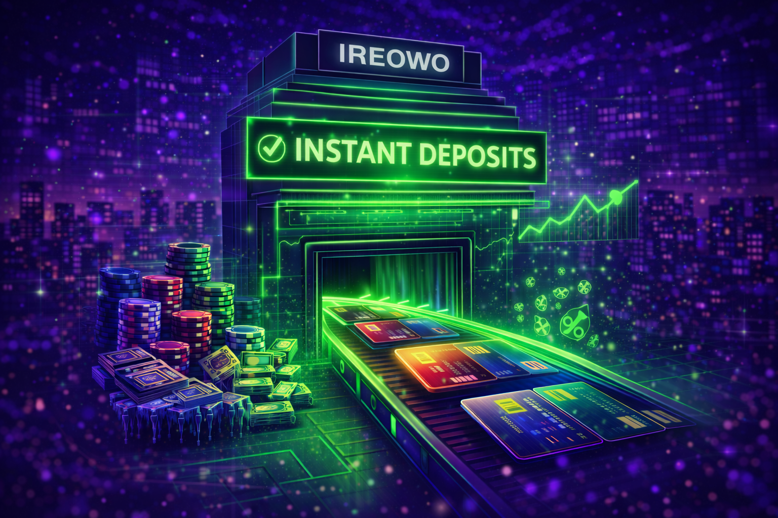 iGaming payment gateway processing instant casino deposits with secure high-risk merchant payment system.